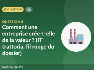 Question 8 – Comment une entreprise crée-t-elle de la valeur ? (IT trattoria, fil rouge du dossier)